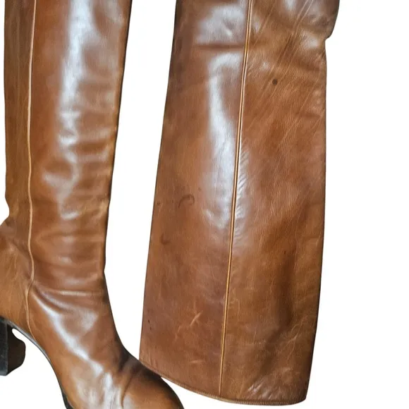 VTG 1970s Gucci Horsebit Riding Equestrian Boots 39 US 9 Old Money Quiet Luxury