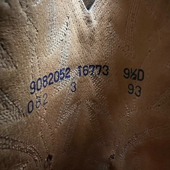 VTG DAN POST WESTERN BOOTS 9.5D