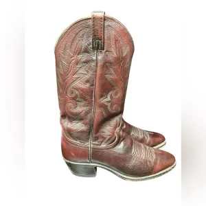 VTG DAN POST WESTERN BOOTS 9.5D