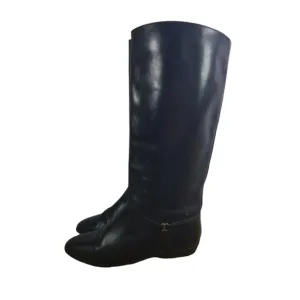 Vtg Etienne Aigner black leather riding boots