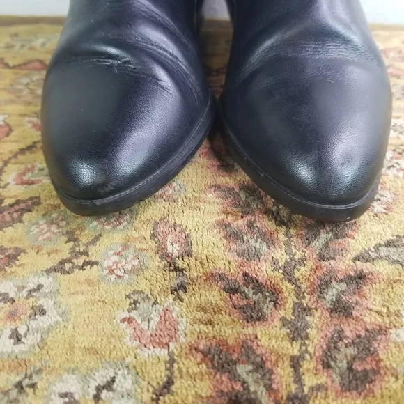 Vtg Etienne Aigner black leather riding boots