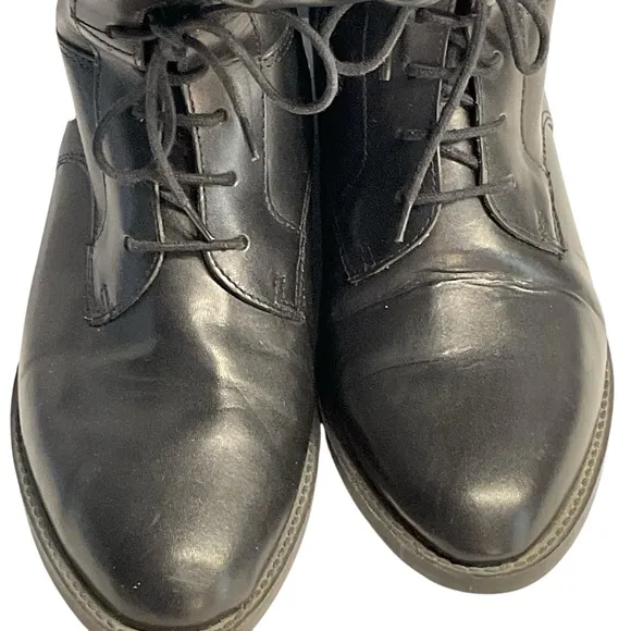 VTG Euro Club Sebastian Piatto Black Leather Equestrian Lace Up Boots Size 7.5