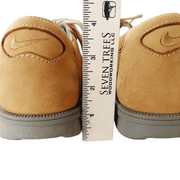 VTG Nike Air Mens Golf Shoes Metal Spike Nubuck Brown Waterproof Size 6 M 90's