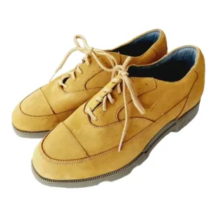 VTG Nike Air Mens Golf Shoes Metal Spike Nubuck Brown Waterproof Size 6 M 90's