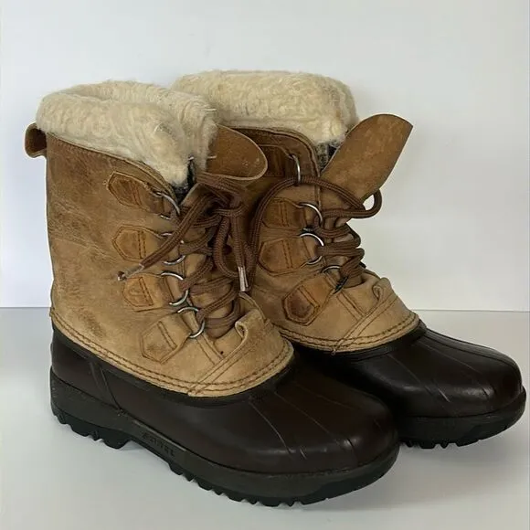 VTG SOREL ALPINE Women’s Size 5 winter rain Leather Canada Waterproof Snow Boots