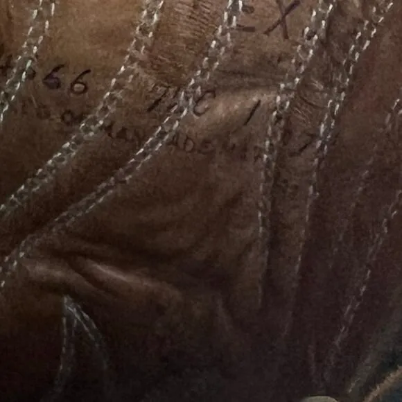 VTG Texas Brand Embroidered Brown Western Unisex Suede/Leather MidCalf Boots