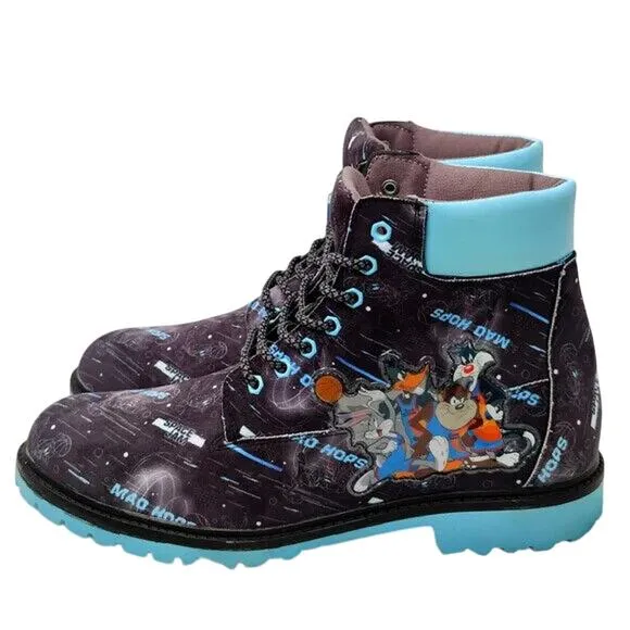 Warner Bros. Space Jam A New Legacy Blue Lace Up Boots Size 10