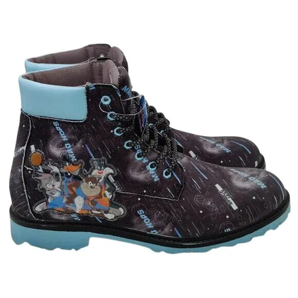 Warner Bros. Space Jam A New Legacy Blue Lace Up Boots Size 10