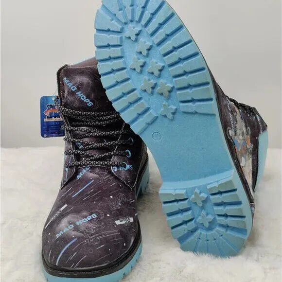 Warner Bros. Space Jam A New Legacy Blue Lace Up Boots Size 10