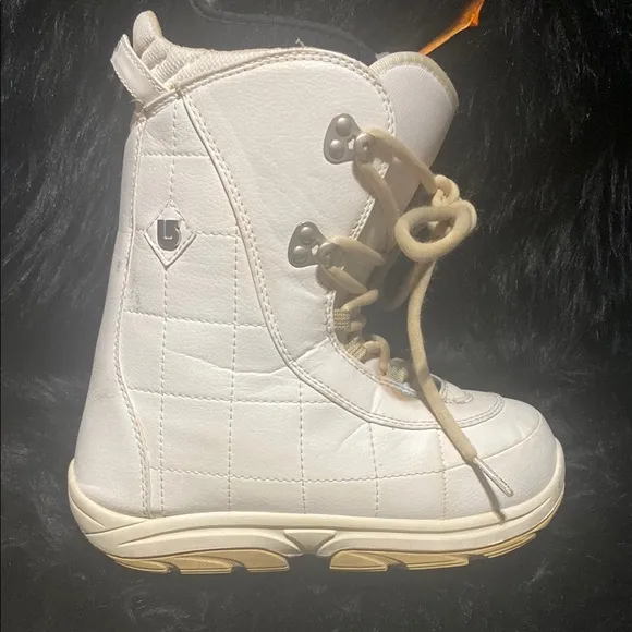 White and Tan High-Top Rain &amp; Snow Boots