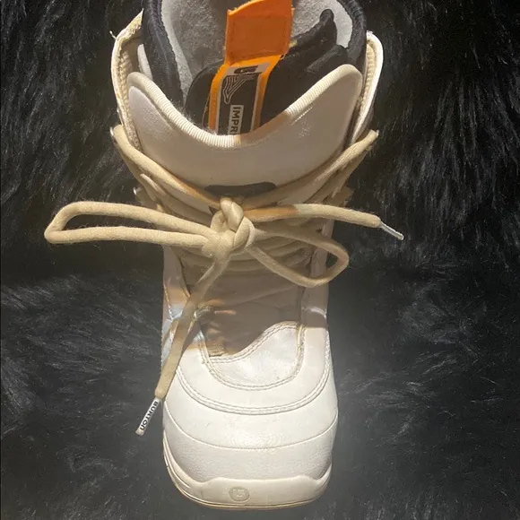White and Tan High-Top Rain &amp; Snow Boots