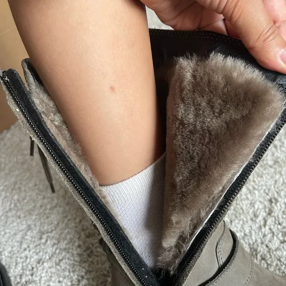 Winter boots for girls, sheepskin   nubuck, 1 size