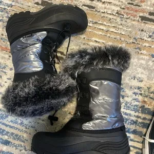 Winter boots with fur black