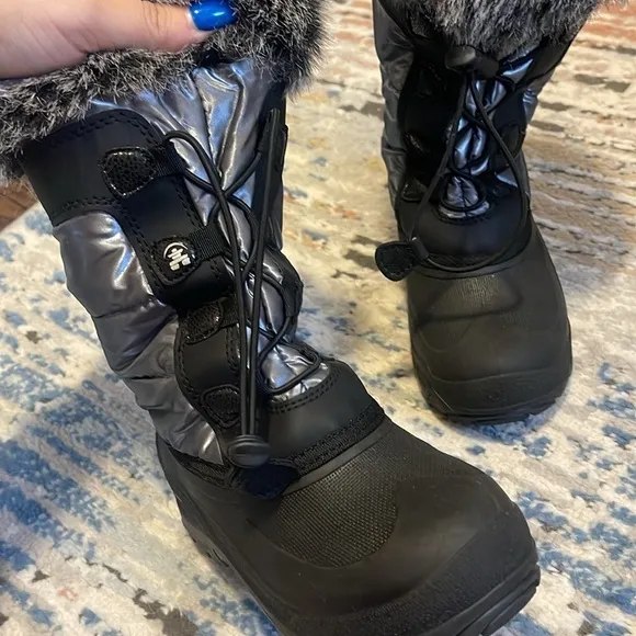 Winter boots with fur black