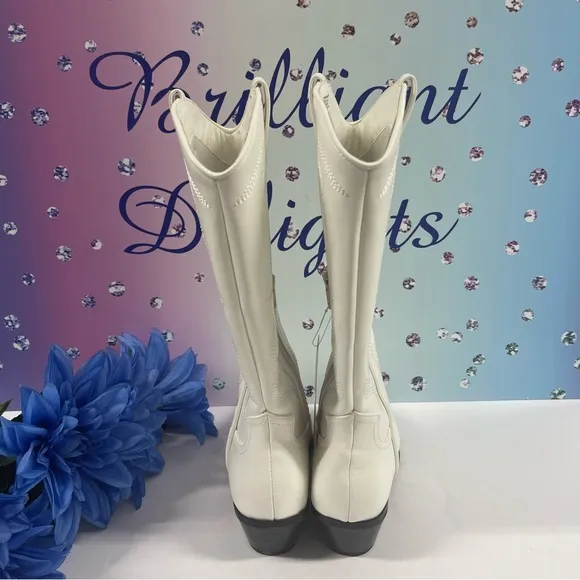 🤠WINTER WHITE WESTERN BOOTS