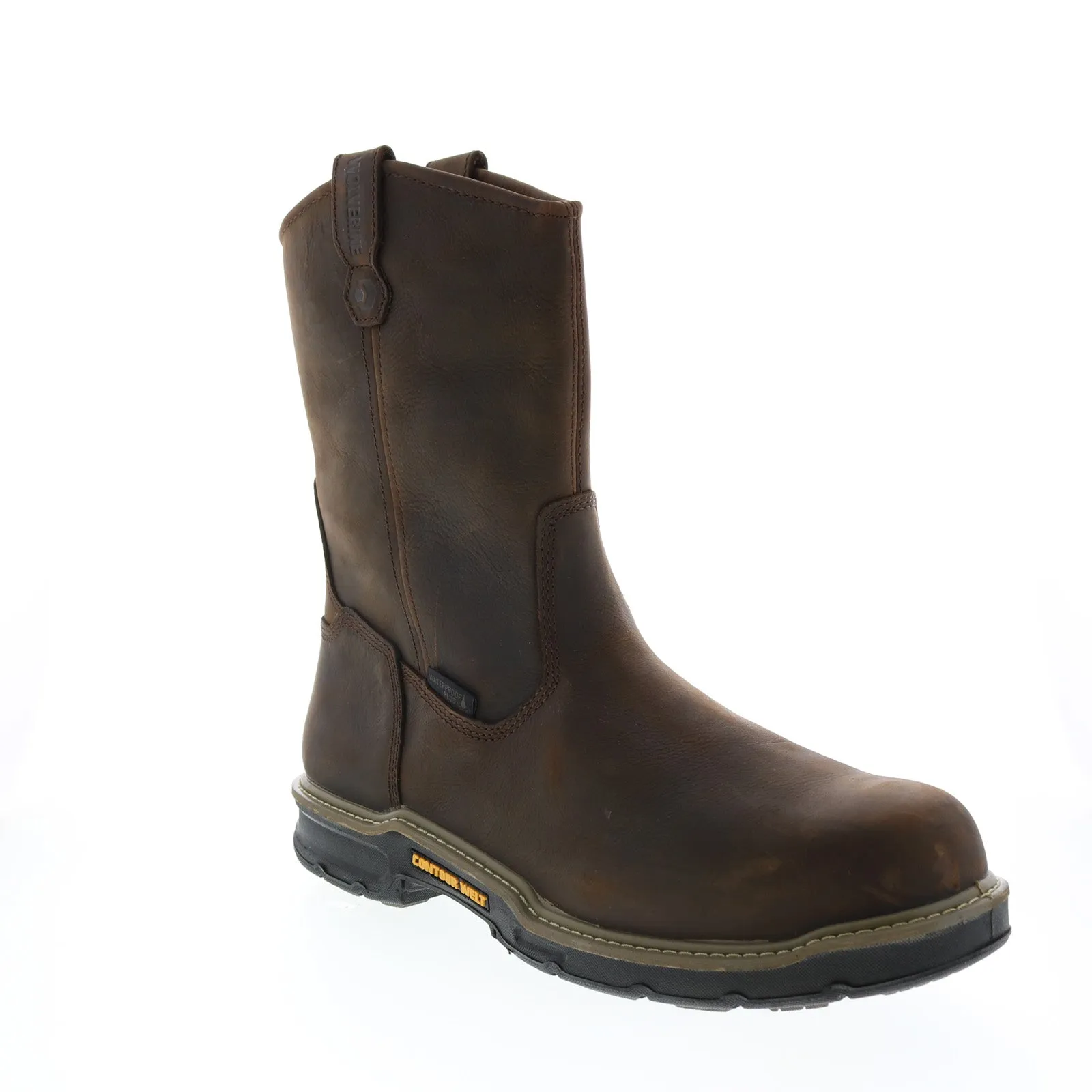 Wolverine Bandit WP CM 10" Wellington W10846 Mens Brown Wide Work Boots