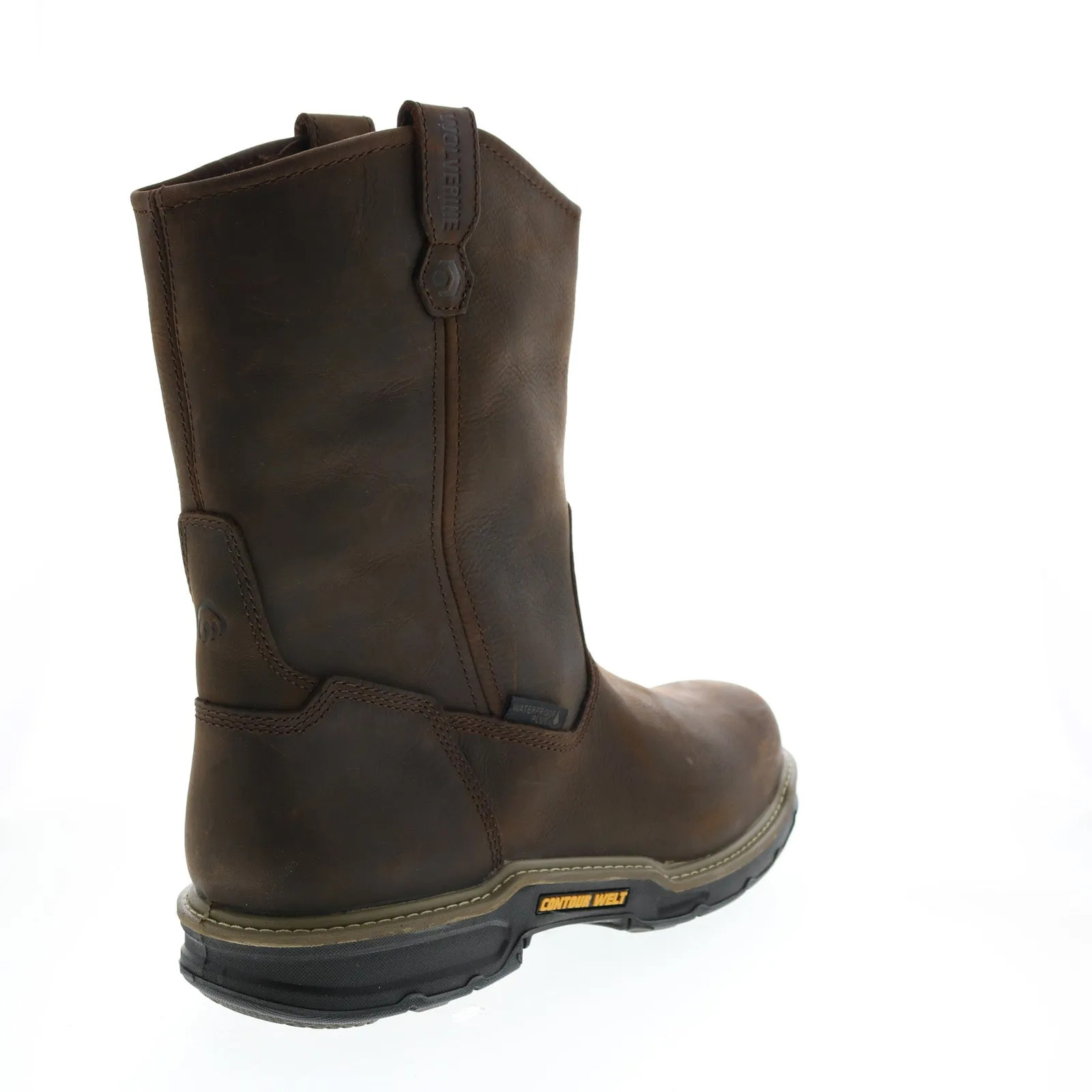Wolverine Bandit WP CM 10" Wellington W10846 Mens Brown Wide Work Boots