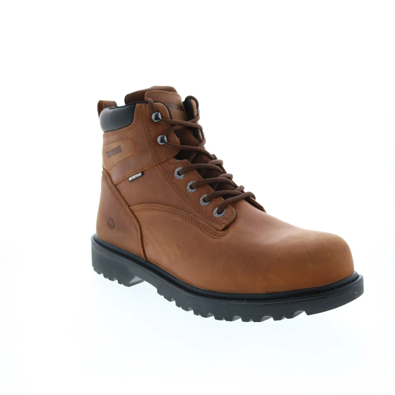 Wolverine Floorhand 6" Waterproof Steel-Toe Mens Brown Wide Work Boots