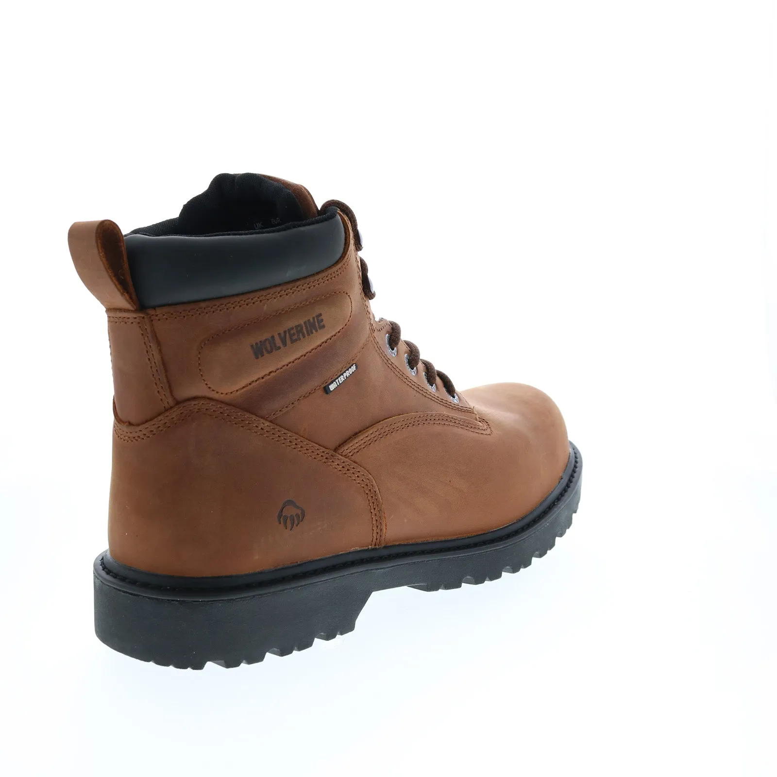 Wolverine Floorhand 6" Waterproof Steel-Toe Mens Brown Wide Work Boots