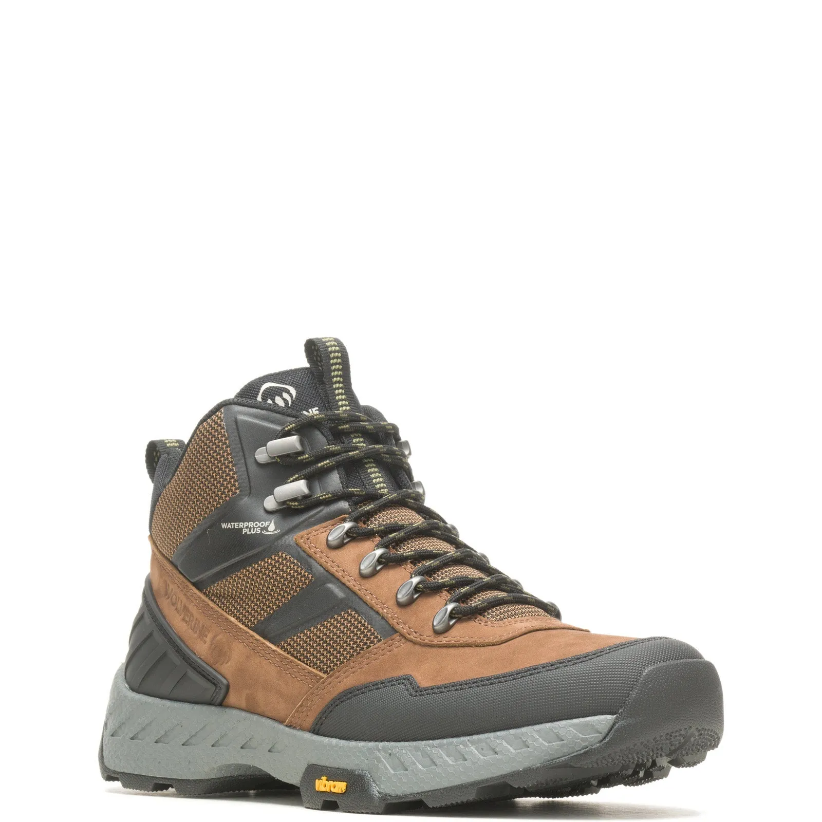 Wolverine Guide UltraSpring Waterproof Mid W880414 Mens Brown Wide Work Boots
