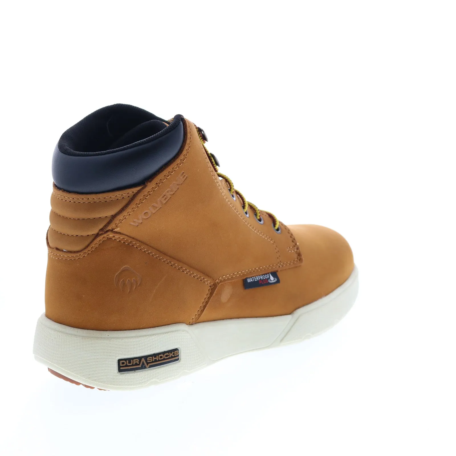 Wolverine Kickstart DuraShocks WP 6" Mens Wide Brown Lace Up Work Boots