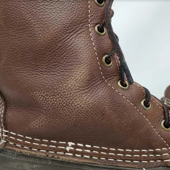 Women's 10 10N LL Bean 10&quot; tall shearling lined winter bean boots