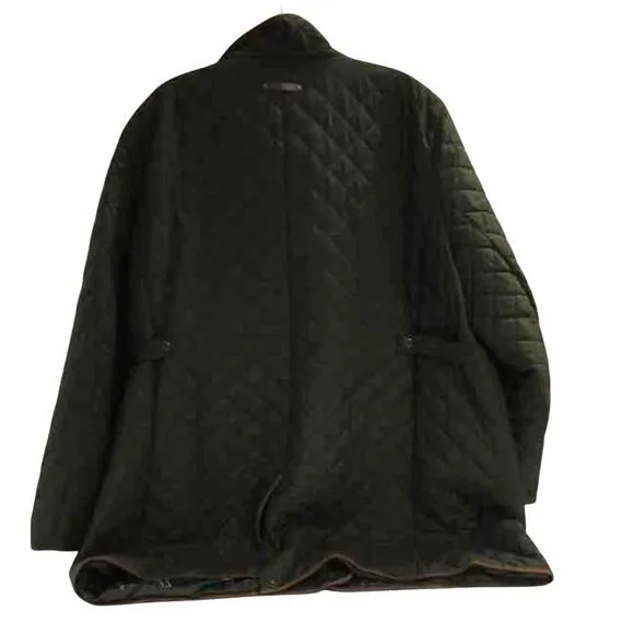 Women's 2X Ralph Lauren Green Quilted Equestrian Chore Jacket No Hood