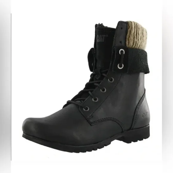 Women’s Caterpillar CAT Winter Alexi Combat Boots Black. Ankle Boots US 7/EU 38.