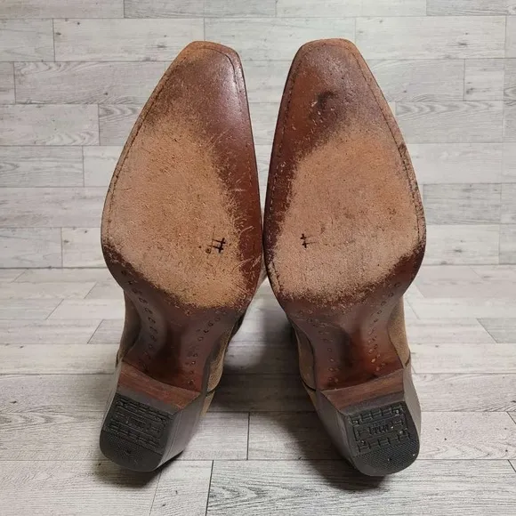 Women's Corral Stampede Western Brown Leather Rodeo Cowboy Boots Size 7