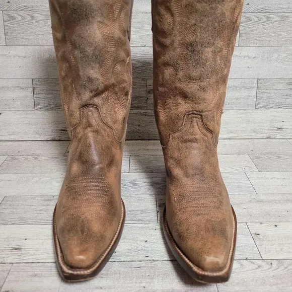 Women's Corral Stampede Western Brown Leather Rodeo Cowboy Boots Size 7