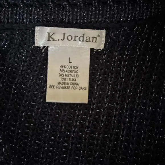 Women’s Navy Blue Cold Shoulders Sweater Size Large