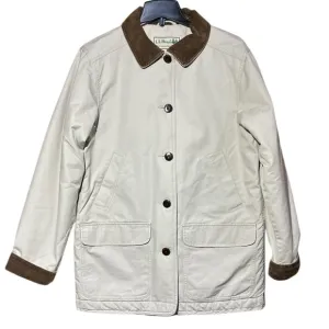 Women's Vintage L.L Bean Chore Corduroy Canvas Quilted Coat Jacket Women M