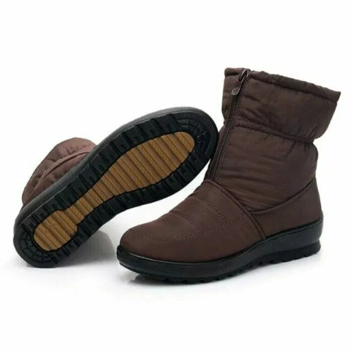 Women's Waterproof Warm Cotton Zipper Snow Ankle Boots