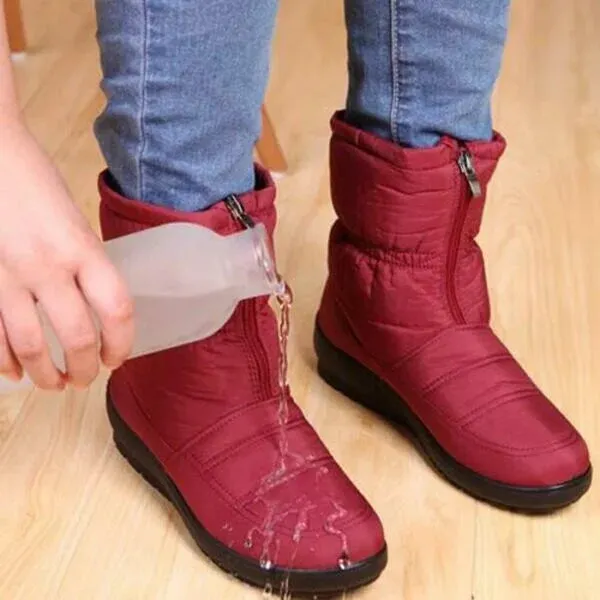 Women's Waterproof Warm Cotton Zipper Snow Ankle Boots