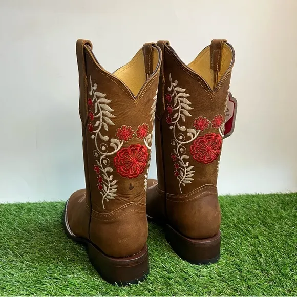 WOMEN'S WESTERN RODEO COWGIRL BOOTS GENUINE LEATHER LADIES BOTA VAQUERA …