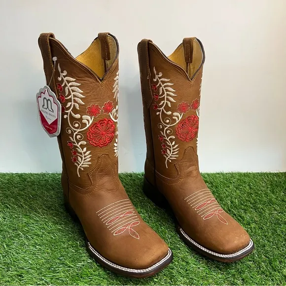 WOMEN'S WESTERN RODEO COWGIRL BOOTS GENUINE LEATHER LADIES BOTA VAQUERA …