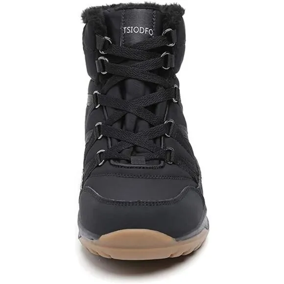 Women's Winter Waterproof Vamp Snow Boots, Black