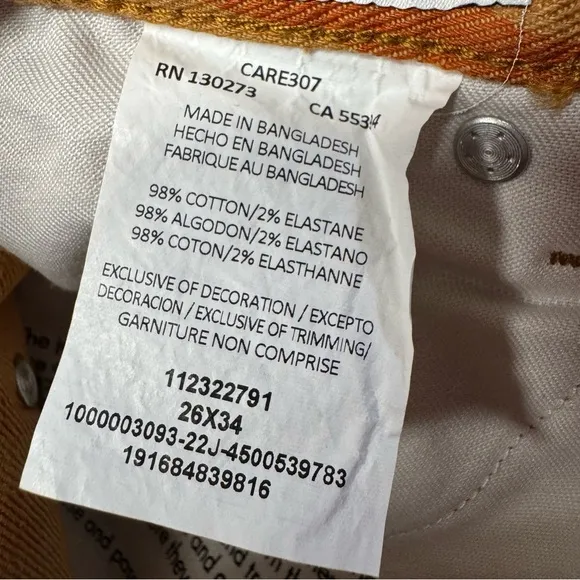 Wrangler | The Wanderer 622 High Rise Flare Goldie Orange Brown Stripe - NWT