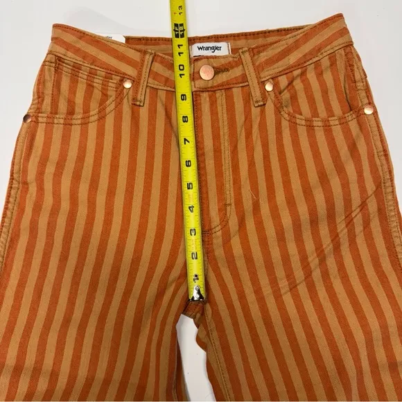 Wrangler | The Wanderer 622 High Rise Flare Goldie Orange Brown Stripe - NWT