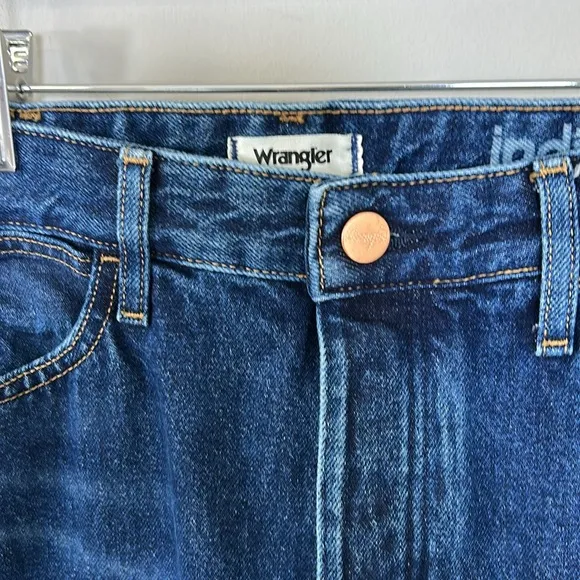 Wrangler Wanderer Jean Indigood Earthwash Women High Rise Flare Stretch 28 x 34