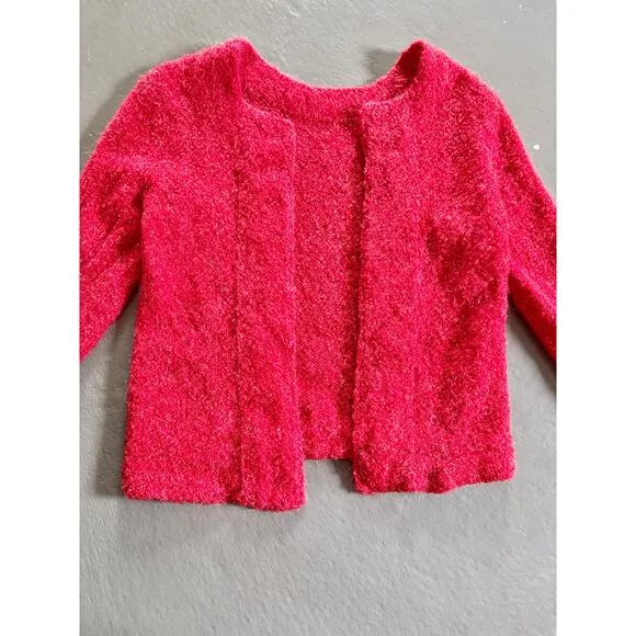 Y2K Cherry Red Fuzzy Knit 3 Piece Set Holiday Party Perfect Size S/M