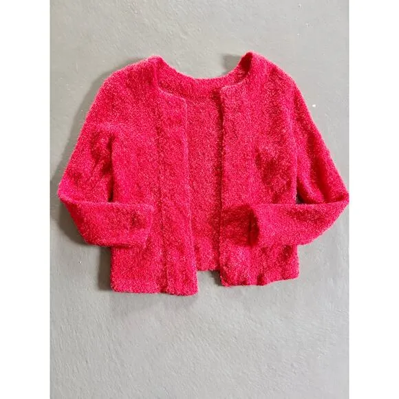 Y2K Cherry Red Fuzzy Knit 3 Piece Set Holiday Party Perfect Size S/M