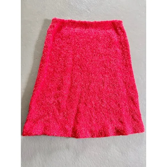 Y2K Cherry Red Fuzzy Knit 3 Piece Set Holiday Party Perfect Size S/M