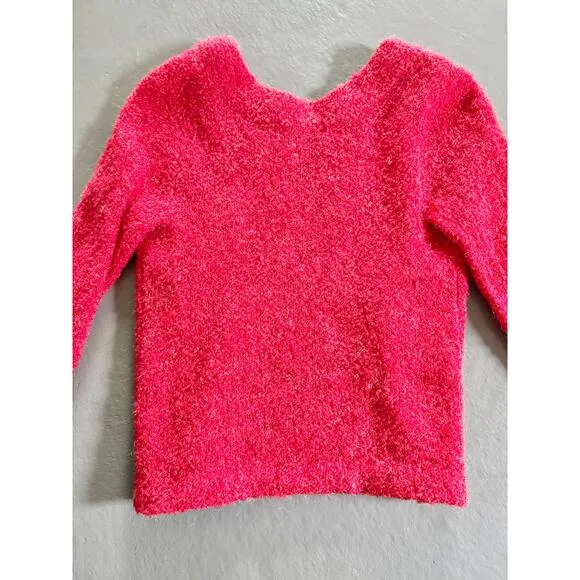 Y2K Cherry Red Fuzzy Knit 3 Piece Set Holiday Party Perfect Size S/M