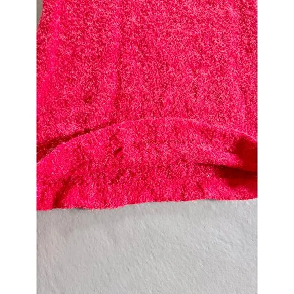 Y2K Cherry Red Fuzzy Knit 3 Piece Set Holiday Party Perfect Size S/M