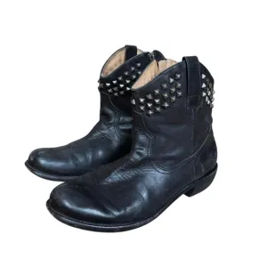 Y2K juicy couture indie sleaze grunge leather rock studded cowgirl western boot