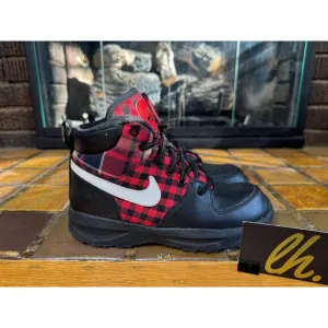 Youth 2y Nike Manoa SE Black Habanero Hiking Snow Boots AR1704-001