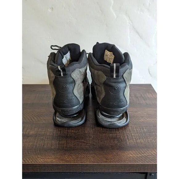 Z-Coil High Desert Gray and Black Hiking Boots Pain Relief Spring Heel Size 10