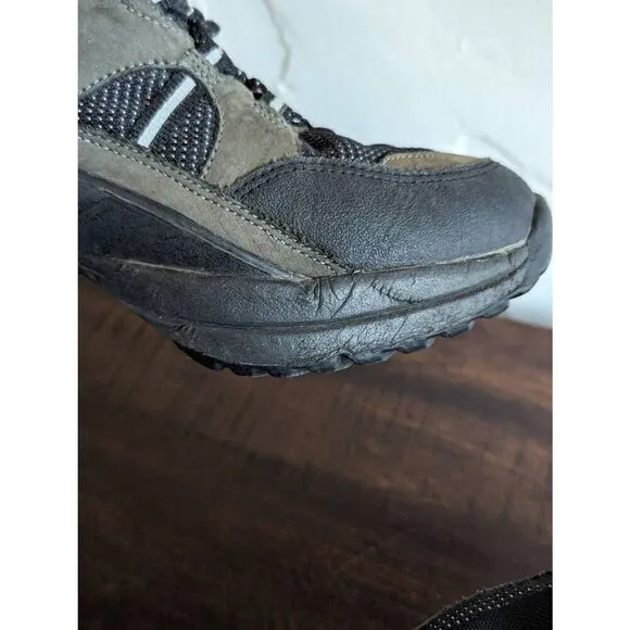 Z-Coil High Desert Gray and Black Hiking Boots Pain Relief Spring Heel Size 10