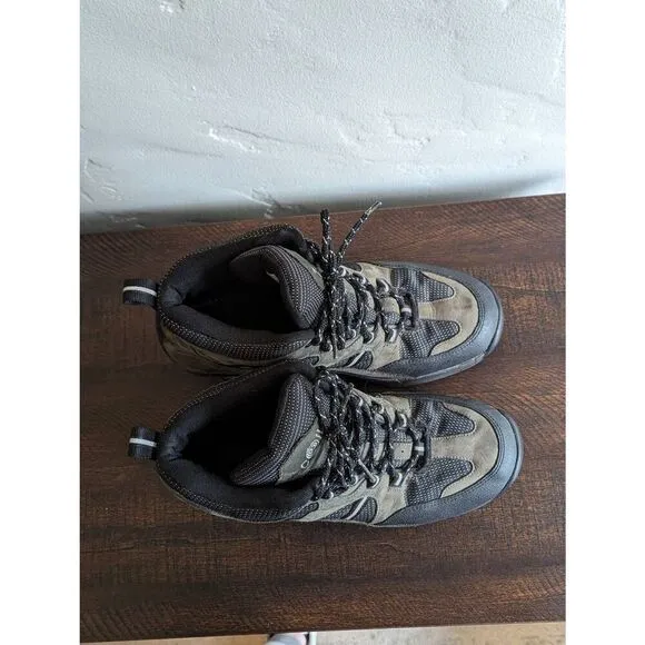 Z-Coil High Desert Gray and Black Hiking Boots Pain Relief Spring Heel Size 10